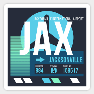 Jacksonville (JAX) Airport // Sunset Baggage Tag Sticker